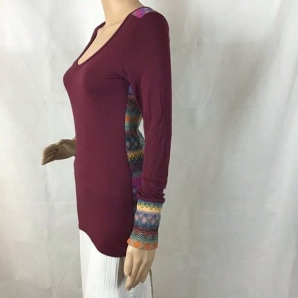 BKE Pieced Top Windsor Wine Mixed Fabric - Picture 3 of 7